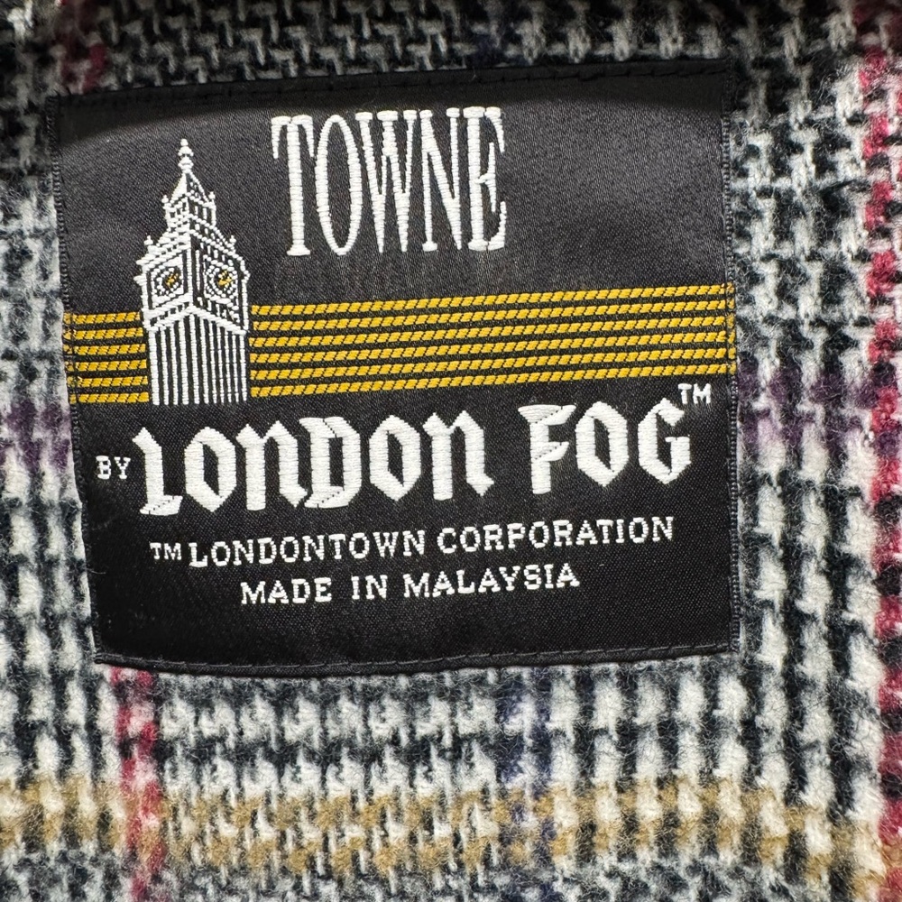 London Fog Black Double-Breasted Trench Coat with Belt - Picture 6 of 8
